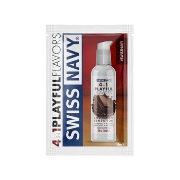 Пробник Swiss Navy 4 in 1 Chocolate Sensation 5 мл SO5734 - онлайн-сексшоп Сквитер