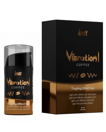 Рідкий вібратор Intt Vibration Coffee (15 мл), густий гель, дуже смачний, діє до 30 хвилин SO3511 - онлайн-сексшоп Сквітер