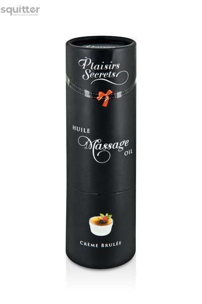 Масажна олія Plaisirs Secrets Creme Brulee (59 мл) з афродизіаками їстівна, подарункове паковання SO1840 - онлайн-сексшоп Сквітер