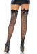 Leg Avenue Bow backseam thigh highs Black O/S SO8600 фото 3