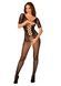 Сетчатый бодистокинг с цветочным рисунком Obsessive Bodystocking F238 S/M/L, black, с доступом, имитSO7692,5 - интернет-магазин интимных товаров Squitter