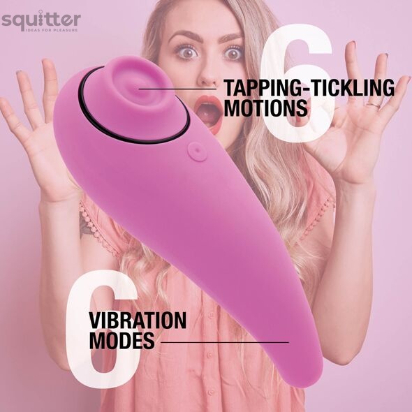 Пульсатор для клитора плюс вибратор FeelzToys - FemmeGasm Tapping & Tickling Vibrator Pink SO4579 фото