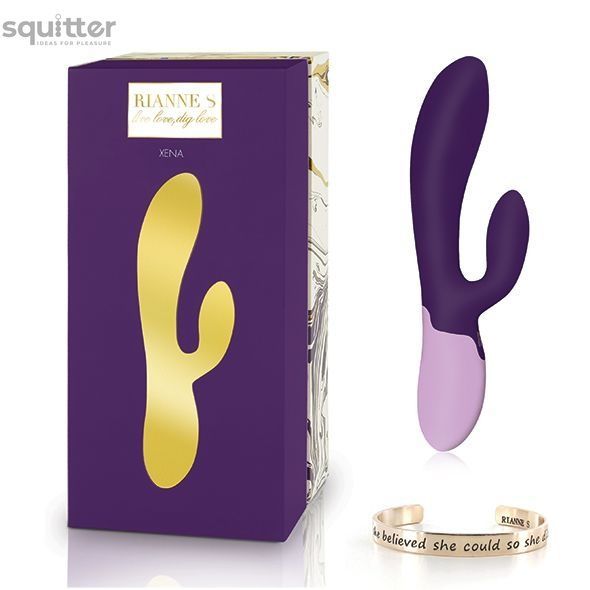 Вібратор-кролик Rianne S: Xena Purple/Lilac, 10 режимів, медичний силікон, подарункове паковання SO3867 - онлайн-сексшоп Сквітер