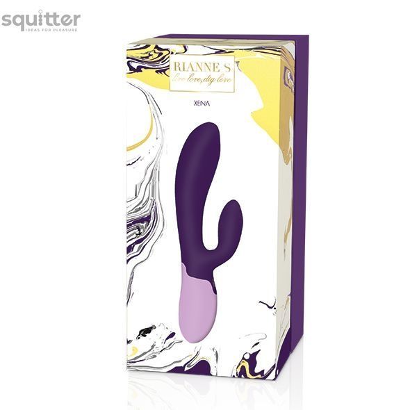 Вібратор-кролик Rianne S: Xena Purple/Lilac, 10 режимів, медичний силікон, подарункове паковання SO3867 - онлайн-сексшоп Сквітер