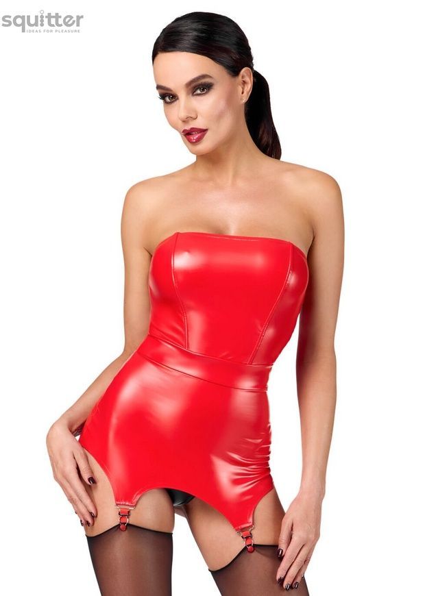 Корсет з підв'язками для панчіх Noir Handmade F368 Bombshell Fierce Corset-belt Red L SX4096 - онлайн-сексшоп Сквітер