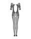 Сетчатый бодистокинг с цветочным рисунком Obsessive Bodystocking F238 S/M/L, black, с доступом, имитSO7692,4 - интернет-магазин интимных товаров Squitter