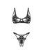 Комплект Obsessive Luise Sublim Black 2-pcs crotchless set 2XL/3XL SX5084,6 - інтернет-магазин інтимних товарів Squitter