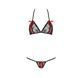 Комплект белья MELISSA BIKINI black S/M - Passion: лиф со шнуровкой и трусики стрингиEL15902,5 - интернет-магазин интимных товаров Squitter