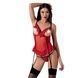 Корсет с открытой грудью CHERRY CORSET red L/XL - Passion Exclusive, трусики, пажи, стрэпы, оборочкиPS25504,1 - интернет-магазин интимных товаров Squitter