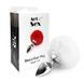 Металева анальна пробка М Art of Sex - Metal Butt plug Rabbit Tail White, діаметр 3,4 см SO6962,3 - інтернет-магазин інтимних товарів Squitter