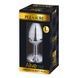 Металева анальна пробка з кристалом Alive Mini Metal Butt Plug Black L SO6006,2 - інтернет-магазин інтимних товарів Squitter