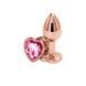 Анальна пробка NS Novelties Rear Assets - Rose Gold Heart - Small - Pink SX4368,1 - інтернет-магазин інтимних товарів Squitter