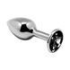 Металева анальна пробка з кристалом Alive Mini Metal Butt Plug Black L SO6006,1 - інтернет-магазин інтимних товарів Squitter