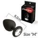 Анальная пробка с кристаллом MAI Attraction Toys №48 Black, длина 8,2см, диаметр 3,5смSO4631,2 - интернет-магазин интимных товаров Squitter
