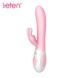 Вибратор-кролик с массирующим стволом и подогревом Leten Abby Pink, два мотораSO3600,1 - интернет-магазин интимных товаров Squitter