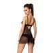 Сорочка бебі дол прозора GISELE CHEMISE black S/M - Passion Exclusive, трусики PS24602,2 - інтернет-магазин інтимних товарів Squitter
