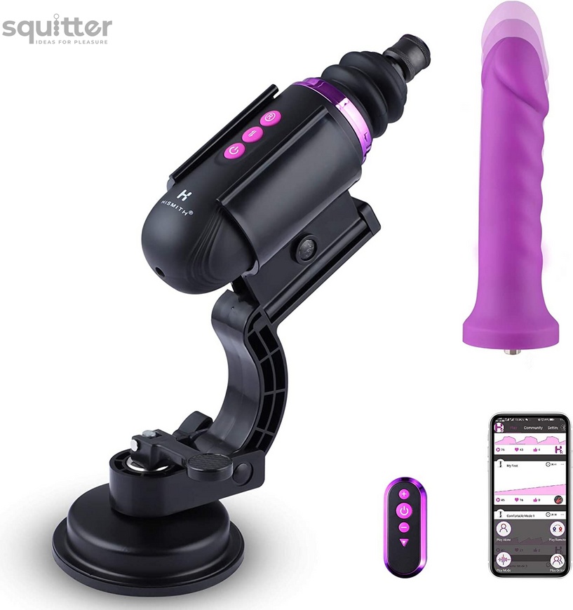 Міні секс-машина Hismith Mini Capsule Sex-Machine with Strong Suction APP, дуже потужна, перезаряджа SO6197 фото