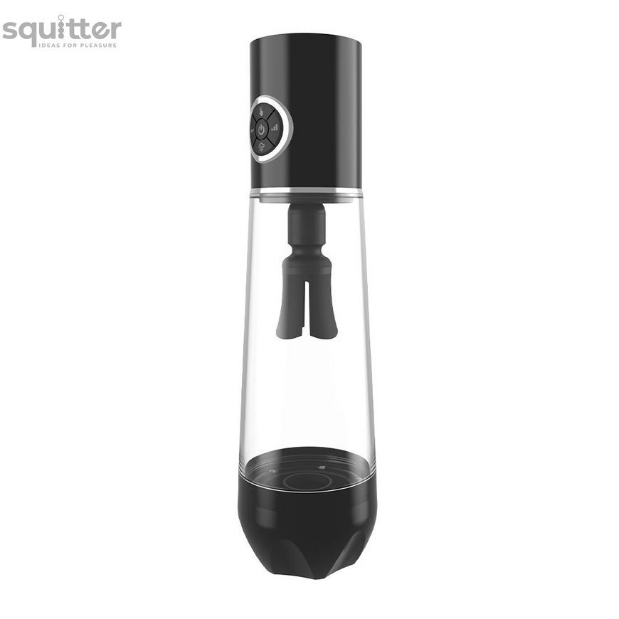 Автоматична вакуумна помпа Men Powerup Luxury Pump з вібромасажем SX4045 - онлайн-сексшоп Сквітер