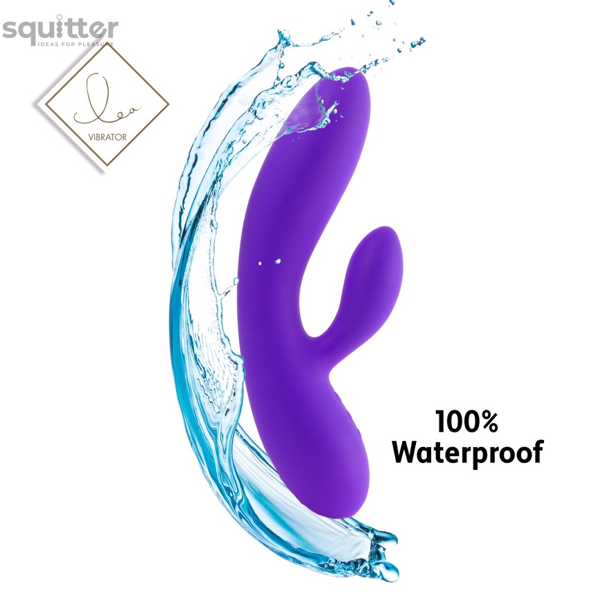 Гнучкий вібратор кролик з двома моторами FeelzToys Lea Rabbit Vibrator Medium Purple SO4431 фото