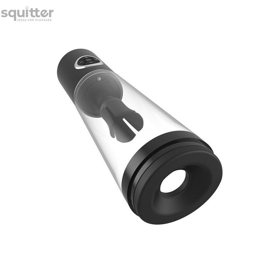 Автоматична вакуумна помпа Men Powerup Luxury Pump з вібромасажем SX4045 - онлайн-сексшоп Сквітер