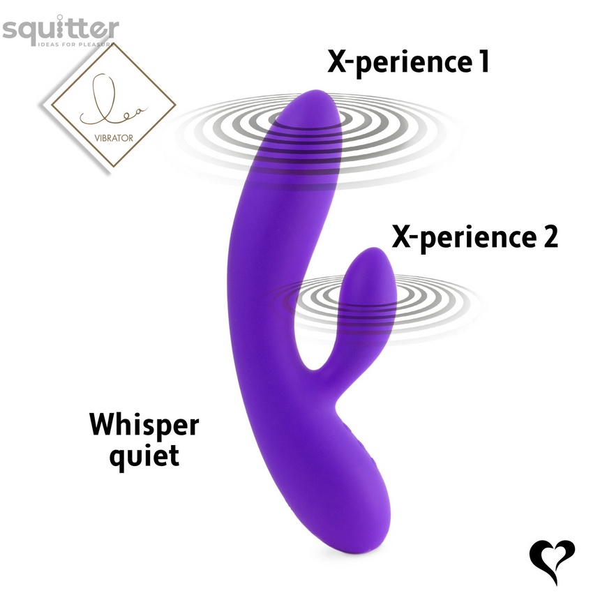 Гнучкий вібратор кролик з двома моторами FeelzToys Lea Rabbit Vibrator Medium Purple SO4431 фото