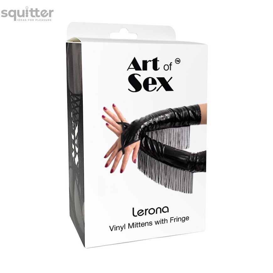 Вінілові мітенки Art of Sex - Lerona, розмір M, колір білий SX4719 - онлайн-сексшоп Сквітер