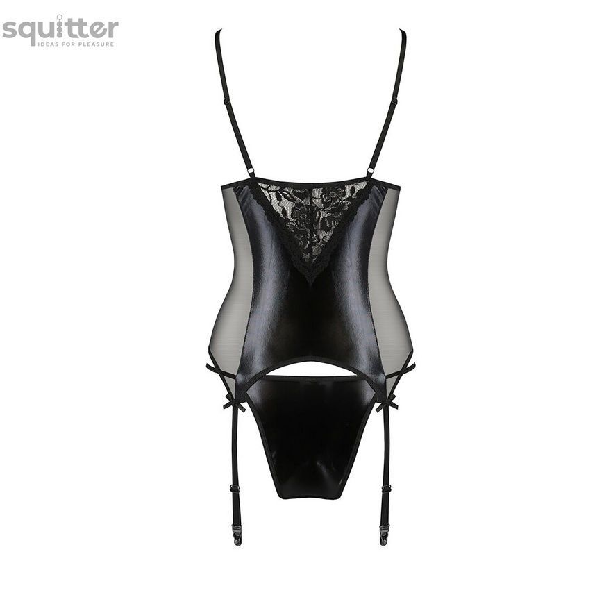 Корсет під шкіру ASUNA CORSET black XXL/XXXL Passion SO4127 - онлайн-сексшоп Сквітер