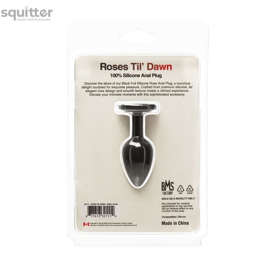 Анальна пробка BMS Roses Til&rsquo; Dawn Silicone Anal Plug Small SX3147 - онлайн-сексшоп Сквітер