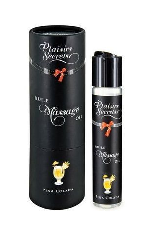 Массажное масло Plaisirs Secrets Pina Colada (59 мл) с афродизиаками, съедобное, подарочная упаковка SO1841 - онлайн-сексшоп Сквитер