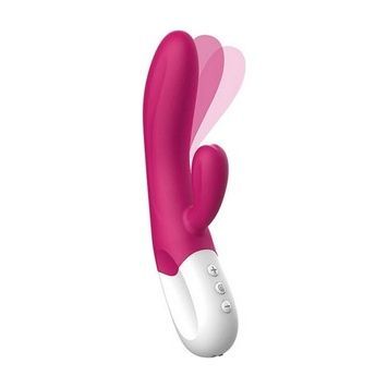 Вібратор-кролик Liebe Bend It Plus Rechargeable Cerise, гнучкий, 2 мотори, 10 режимів SX4646 - онлайн-сексшоп Сквітер