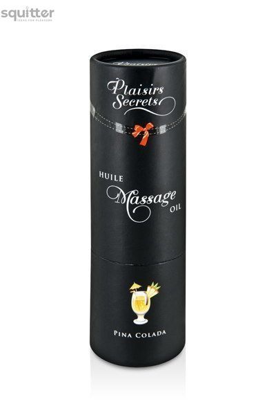 Масажна олія Plaisirs Secrets Pina Colada (59 мл) з афродизіаками, їстівна, подарункове паковання SO1841 - онлайн-сексшоп Сквітер