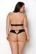 Комплект из экокожи Passion Malwia Set with Open Bra 6XL/7XL black, топ и трусики с люверсамиSO7101,2 - интернет-магазин интимных товаров Squitter