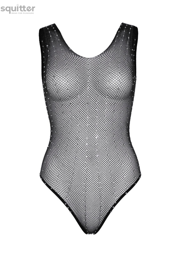 Leg Avenue Rhinestone fishnet bodysuit OS Black SO7897 фото