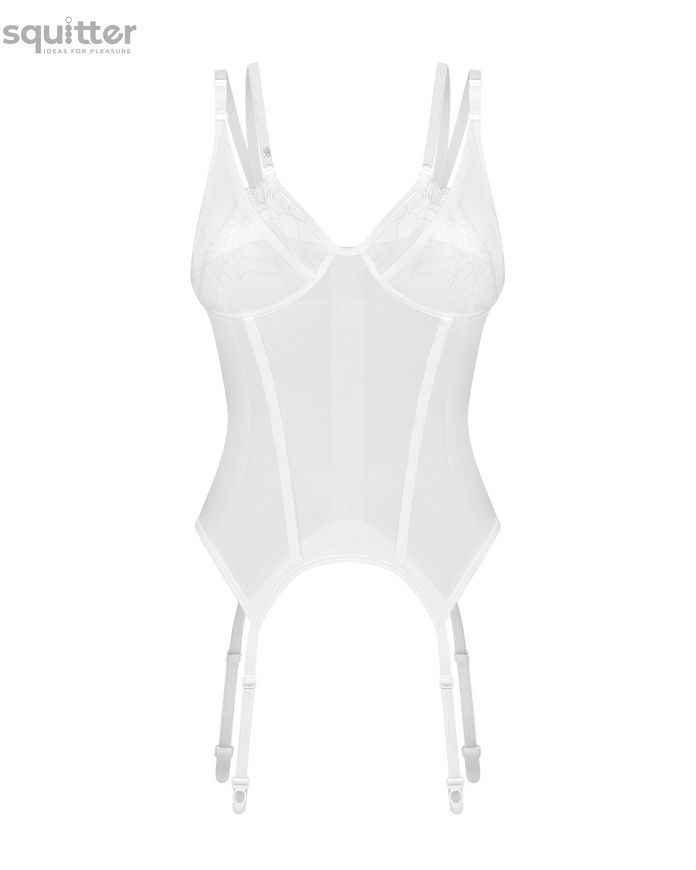 Корсет Obsessive Arrowel White corset 2XL/3XL SX2587 - онлайн-сексшоп Сквітер