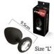 Анальная пробка с кристаллом MAI Attraction Toys №49 Black, длина 9,5см, диаметр 4смSO4632,2 - интернет-магазин интимных товаров Squitter