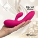 Гнучкий вібратор кролик з двома моторами FeelzToys Lea Rabbit Vibrator Rubine Red SO4432 фото 4