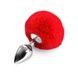 Металева анальна пробка М Art of Sex - Metal Butt plug Rabbit Tail Red, діаметр 3,4 см SO6963,1 - інтернет-магазин інтимних товарів Squitter