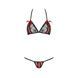 Комплект белья MELISSA BIKINI black XXL/XXXL - Passion: лиф со шнуровкой и трусики стрингиEL15903,5 - интернет-магазин интимных товаров Squitter