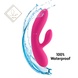 Гнучкий вібратор кролик з двома моторами FeelzToys Lea Rabbit Vibrator Rubine Red SO4432 фото 5