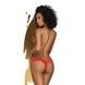 Трусики-тонг Penthouse Dangerous Darling L/XL Red, мереживо, висока посадка, виріз спереду, бантик SO6494,2 - інтернет-магазин інтимних товарів Squitter