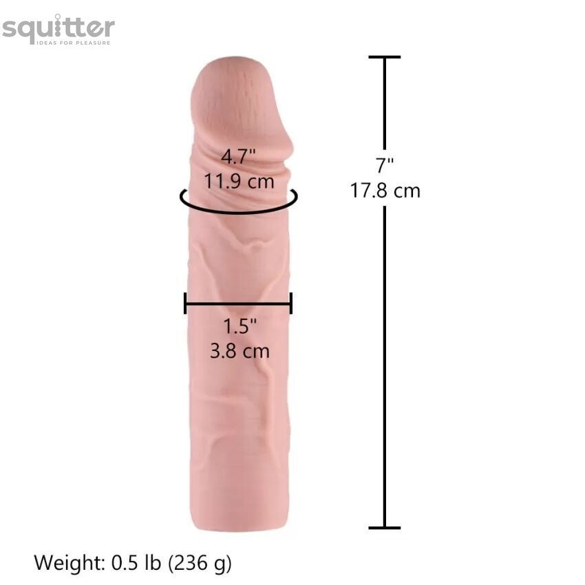 Силіконовий фалоімітатор для секс-машин Hismith 7" Silicone Dildo, система KlicLok SX4006 - онлайн-сексшоп Сквітер