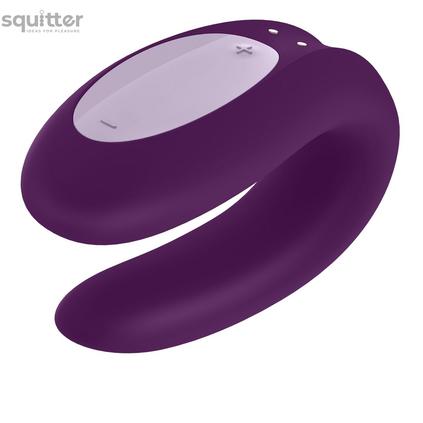 Смартвібратор для пар Satisfyer Double Joy Violet із широким кліторальним стимулятором SO3899 фото