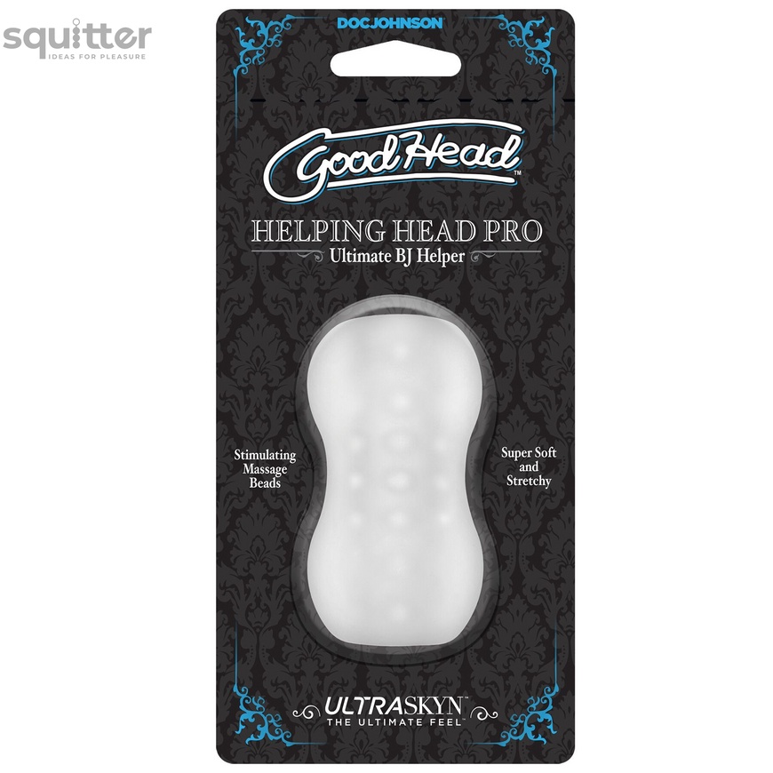 Мастурбатор Doc Johnson GoodHead – Helping Head Pro – Frost SO6069 фото