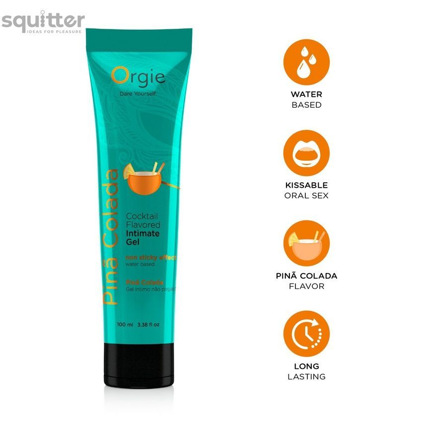 Лубрикант на водній основі Orgie Lube Tube Pina Colada, 100 мл, смак та аромат піна колади SX1515 - онлайн-сексшоп Сквітер