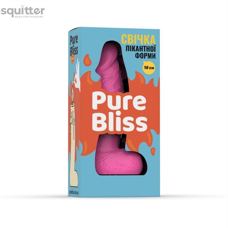 Свічка у вигляді члена Pure Bliss BIG Pink 18 см SX2295 - онлайн-сексшоп Сквітер