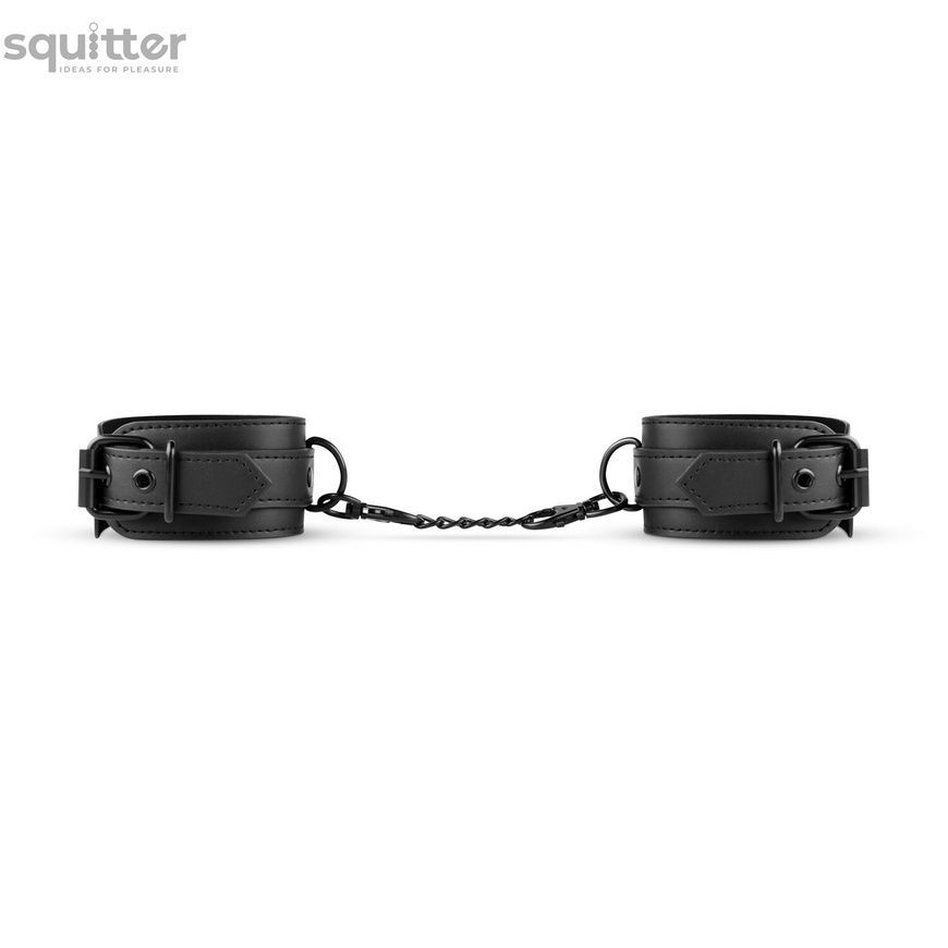 Наручники Bedroom Fantasies: Faux Leather Handcuffs One Size, чорні SO8803 - онлайн-сексшоп Сквітер