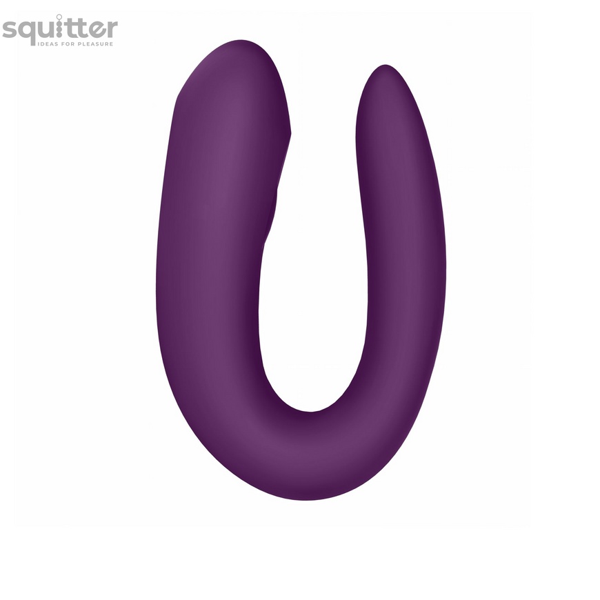 Смартвібратор для пар Satisfyer Double Joy Violet із широким кліторальним стимулятором SO3899 фото