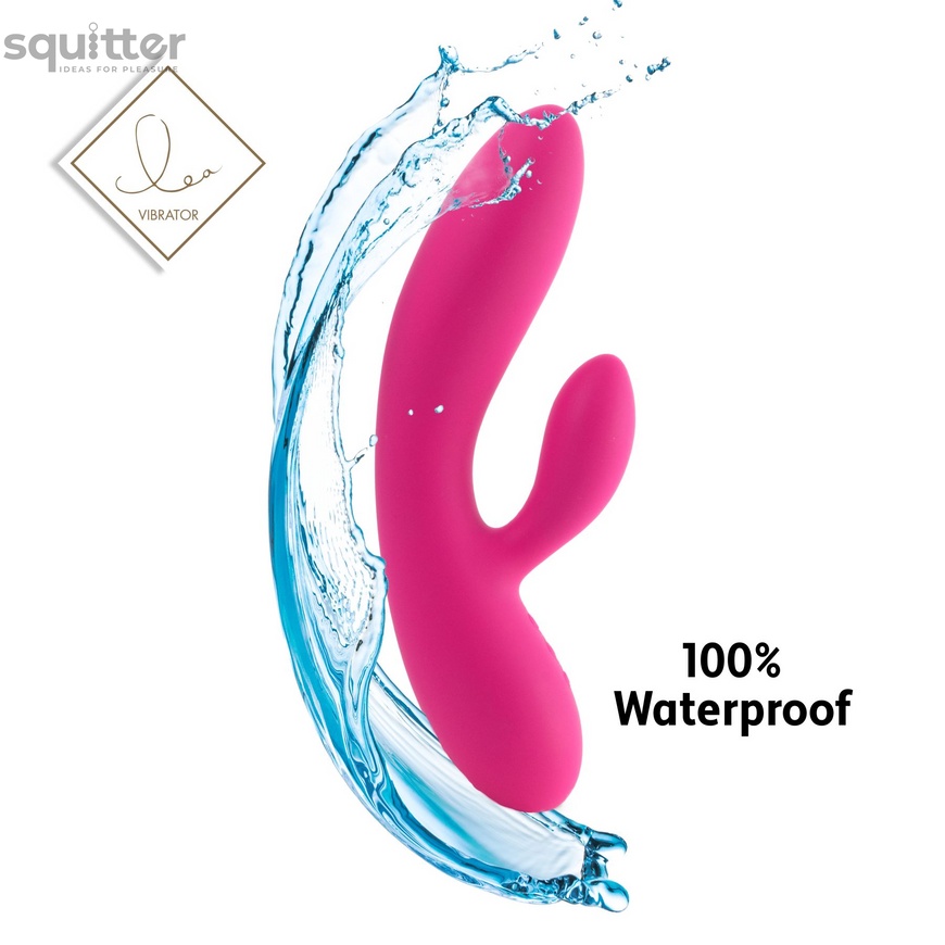 Гнучкий вібратор кролик з двома моторами FeelzToys Lea Rabbit Vibrator Rubine Red SO4432 фото