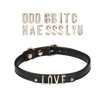 Чокер Liebe Seele DIY Choker with 21 Removable Letters, знімні букви, 21 буква в комплекті SX1673 - онлайн-сексшоп Сквітер