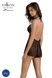Боді Passion LEAFA BODY black S/M, на зав'язках, м'яка чашка, низ у вигляді шортиків SX0501,2 - інтернет-магазин інтимних товарів Squitter